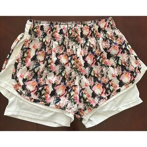 Legend Womens‎ Athletic Floral Running Gym Shorts Size Large